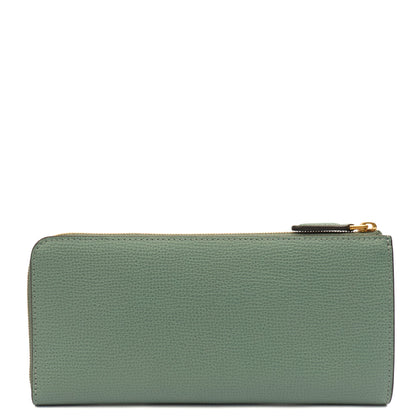 Mulberry Purse Zip Around Wallet - Medium in Green, Calfskin Leather — Top View