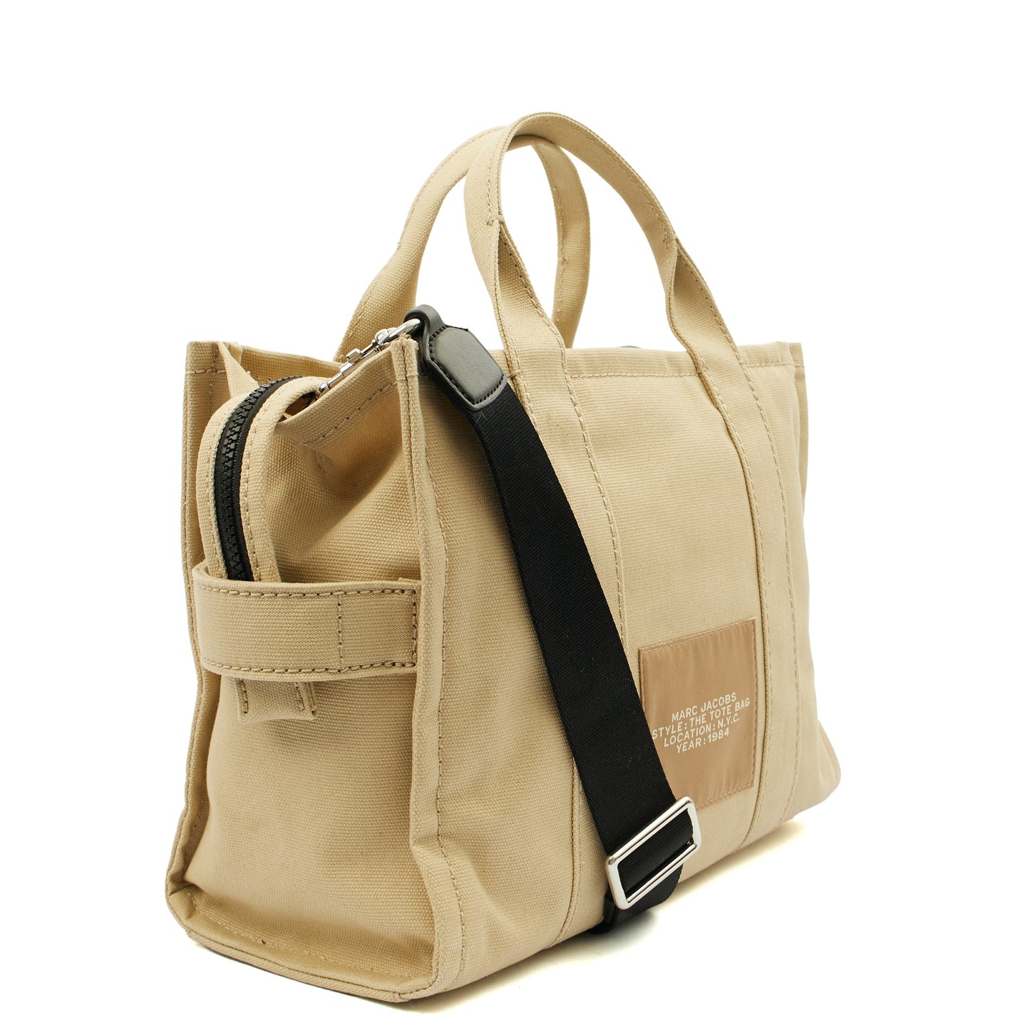 Marc Jacobs Tote The Tote Bag in Neutral, Fabric — Side View