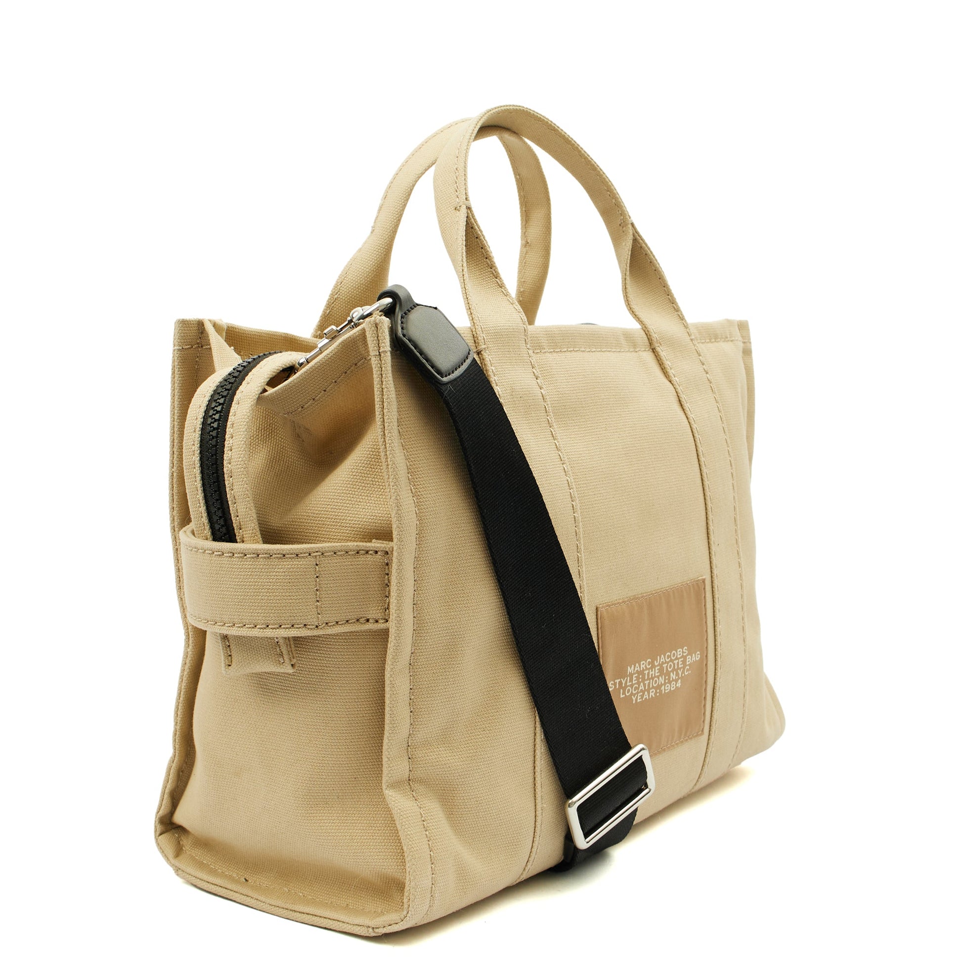Marc Jacobs Tote The Tote Bag in Neutral, Fabric — Side View