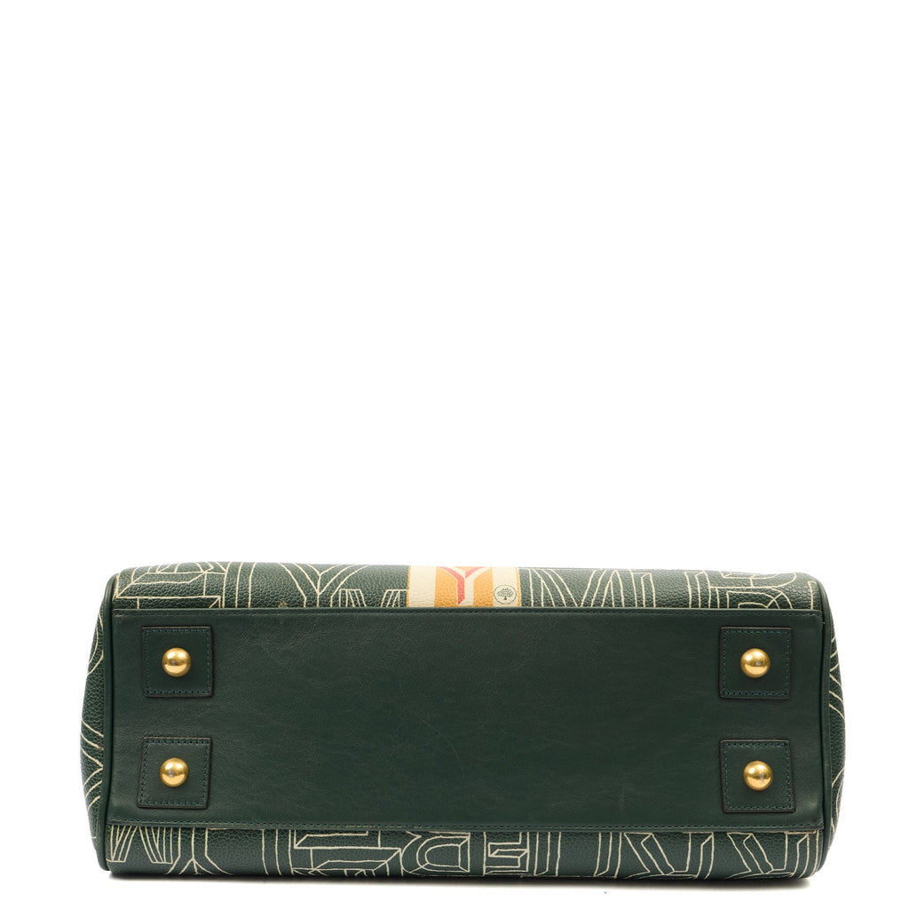 Mulberry Tote Bayswater Heritage in Green, Calfskin Leather — Detail View