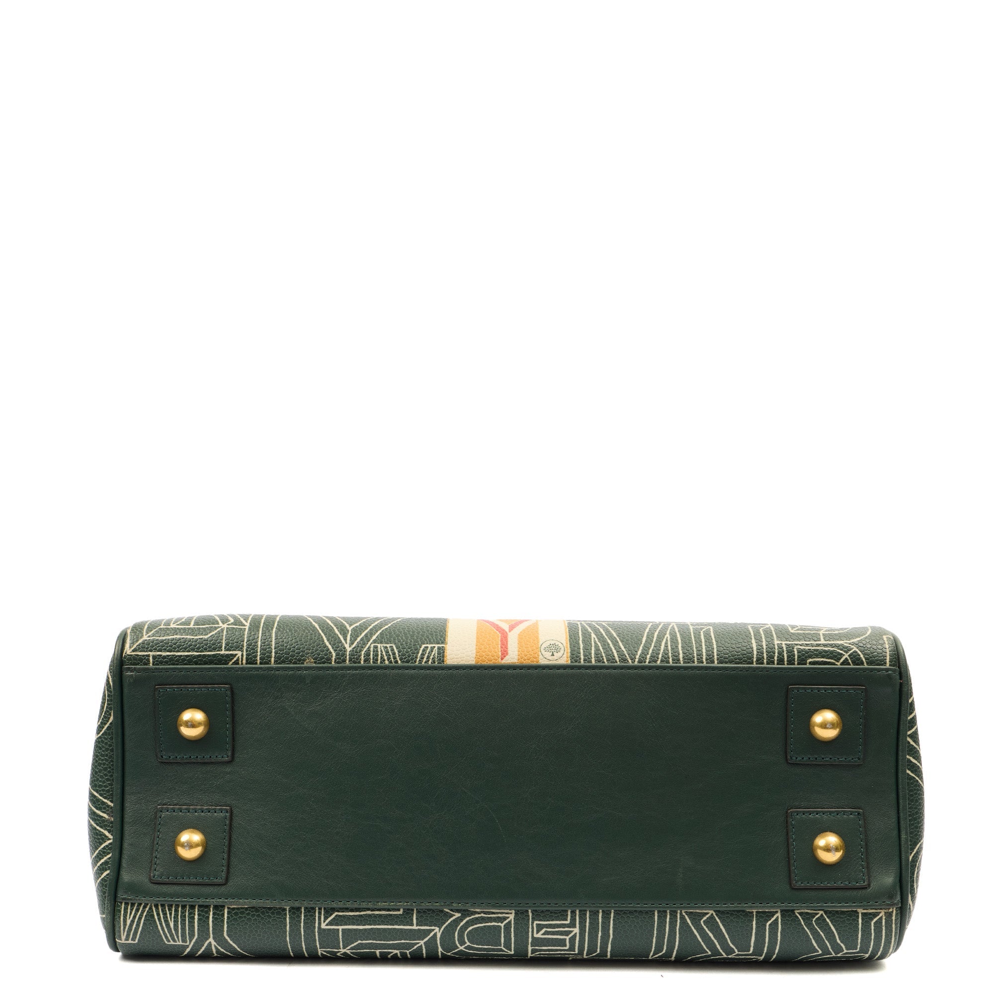 Mulberry Tote Bayswater Heritage in Green, Calfskin Leather — Detail View