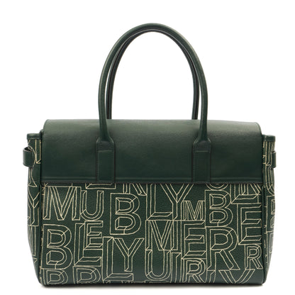 Mulberry Tote Bayswater Heritage in Green, Calfskin Leather — Top View