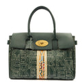 Mulberry Tote Bayswater Heritage in Green, Calfskin Leather — Front View