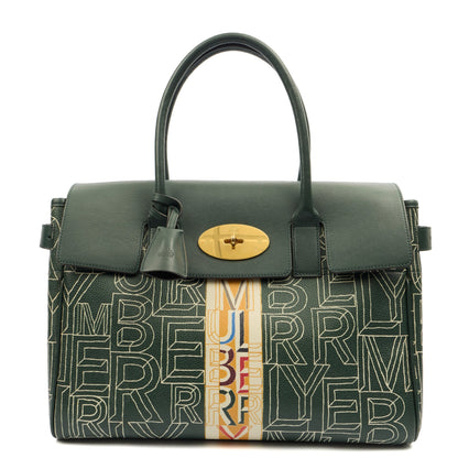 Mulberry Tote Bayswater Heritage in Green, Calfskin Leather — Front View