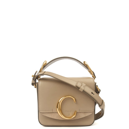 Chloe Cross Body Chloe C - Small in Grey, Leather — Front View