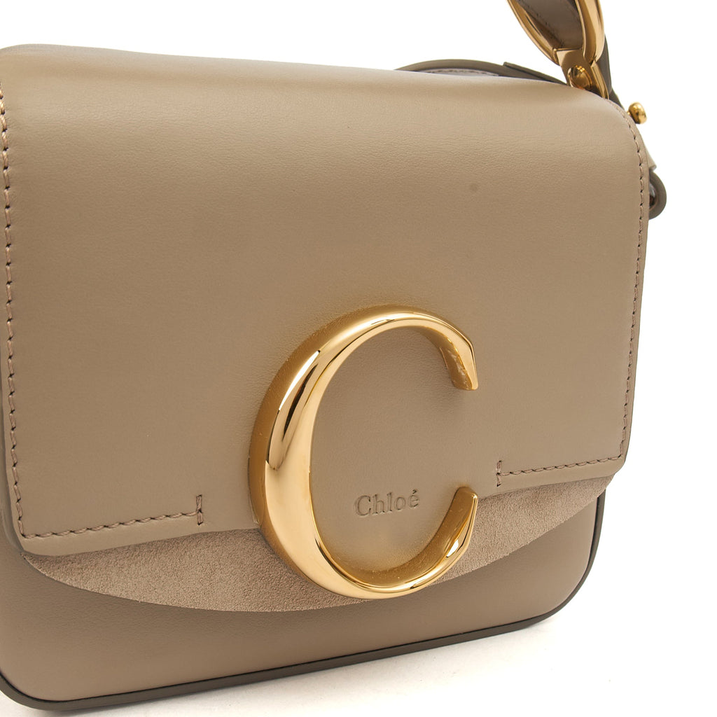 Chloe Cross Body Chloe C - Small in Grey, Leather — Lifestyle View