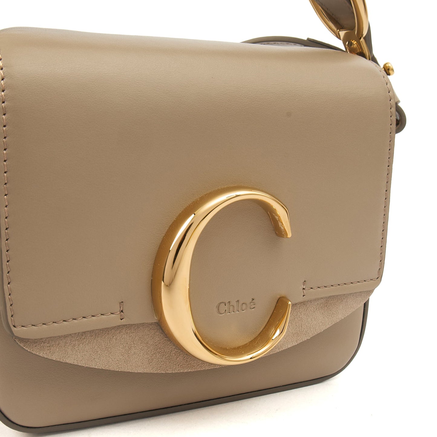 Chloe Cross Body Chloe C - Small in Grey, Leather — Lifestyle View