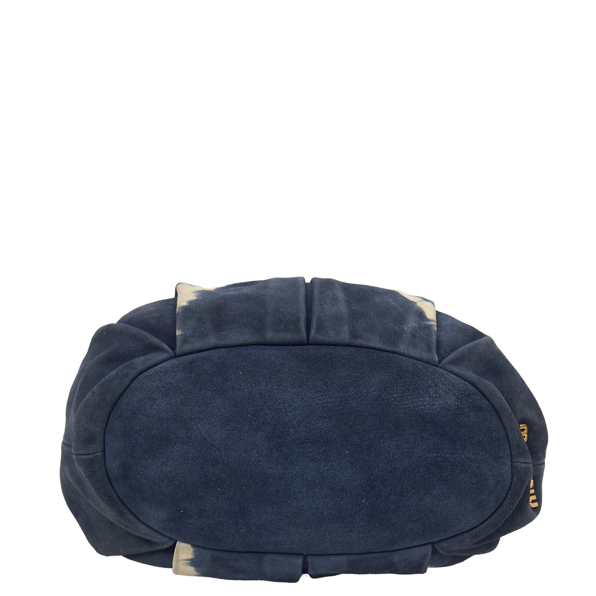 Miu Miu Tote Tote in Blue, Suede — Top View