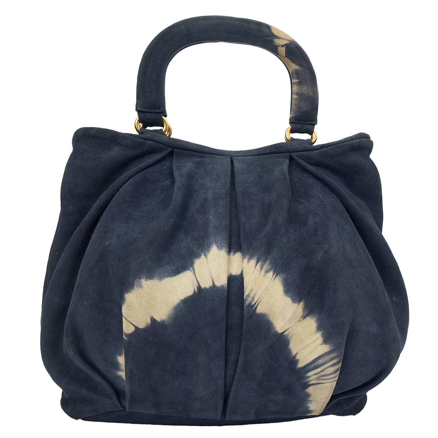 Miu Miu Tote Tote in Blue, Suede — Back View