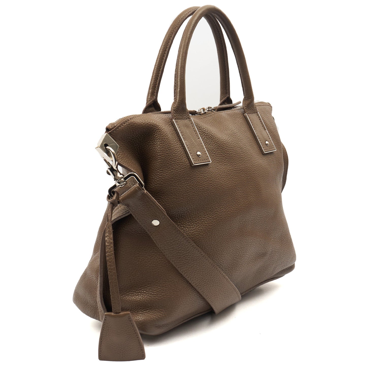 Mulberry Tote Alice  in Taupe , Calfskin Leather — Back View