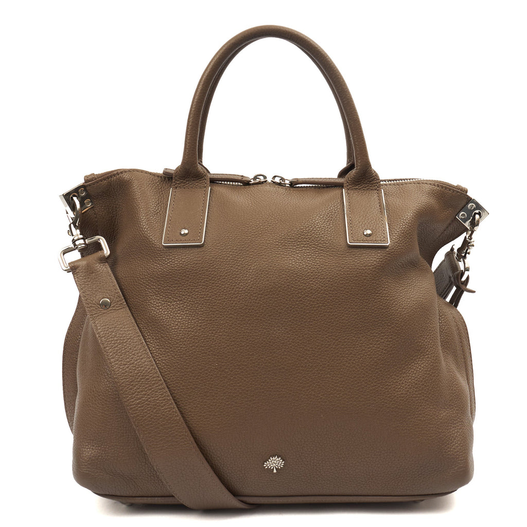 Mulberry Tote Alice  in Taupe , Calfskin Leather — Front View
