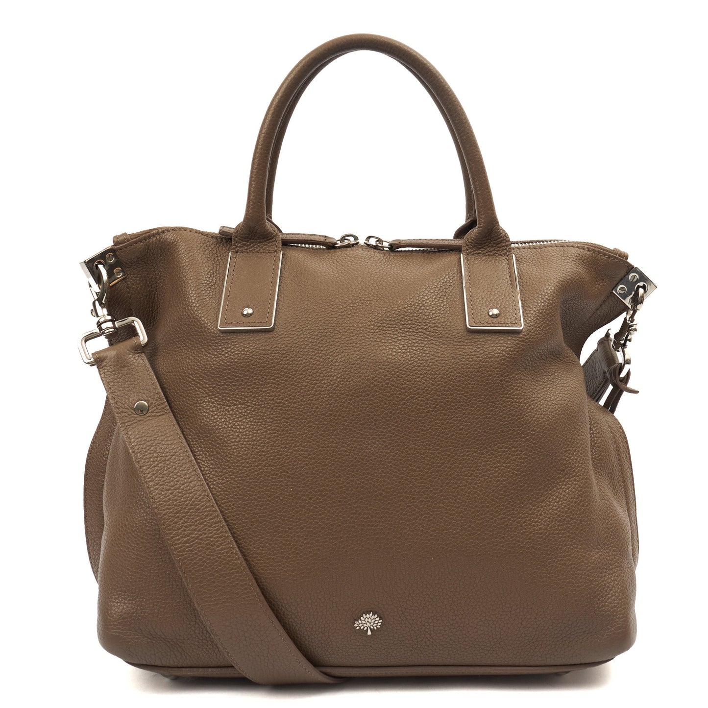 Mulberry Tote Alice  in Taupe , Calfskin Leather — Front View