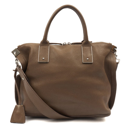 Mulberry Tote Alice  in Taupe , Calfskin Leather — Top View