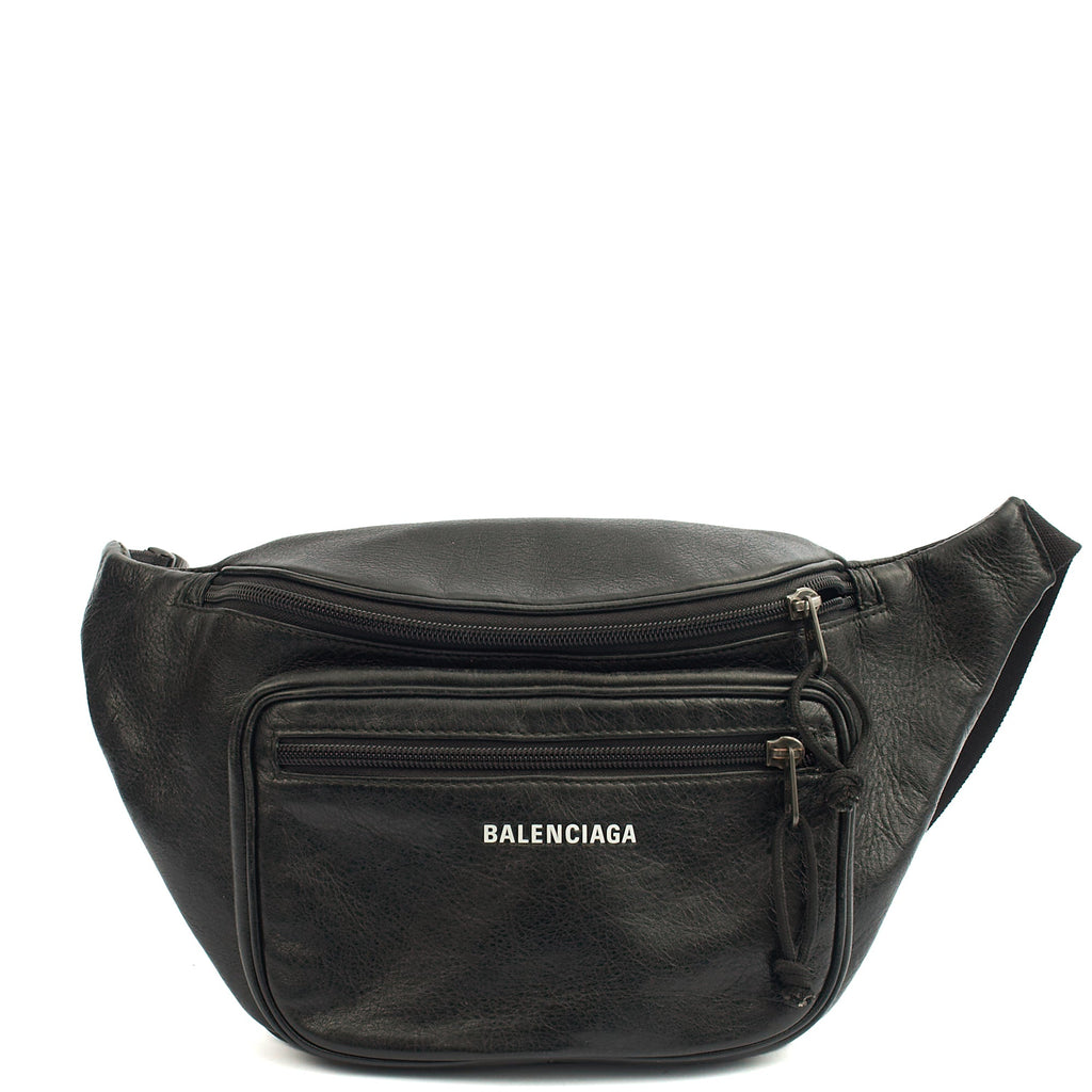 Balenciaga Cross Body Crossbody in Black, Veau (Calfskin) — Front View