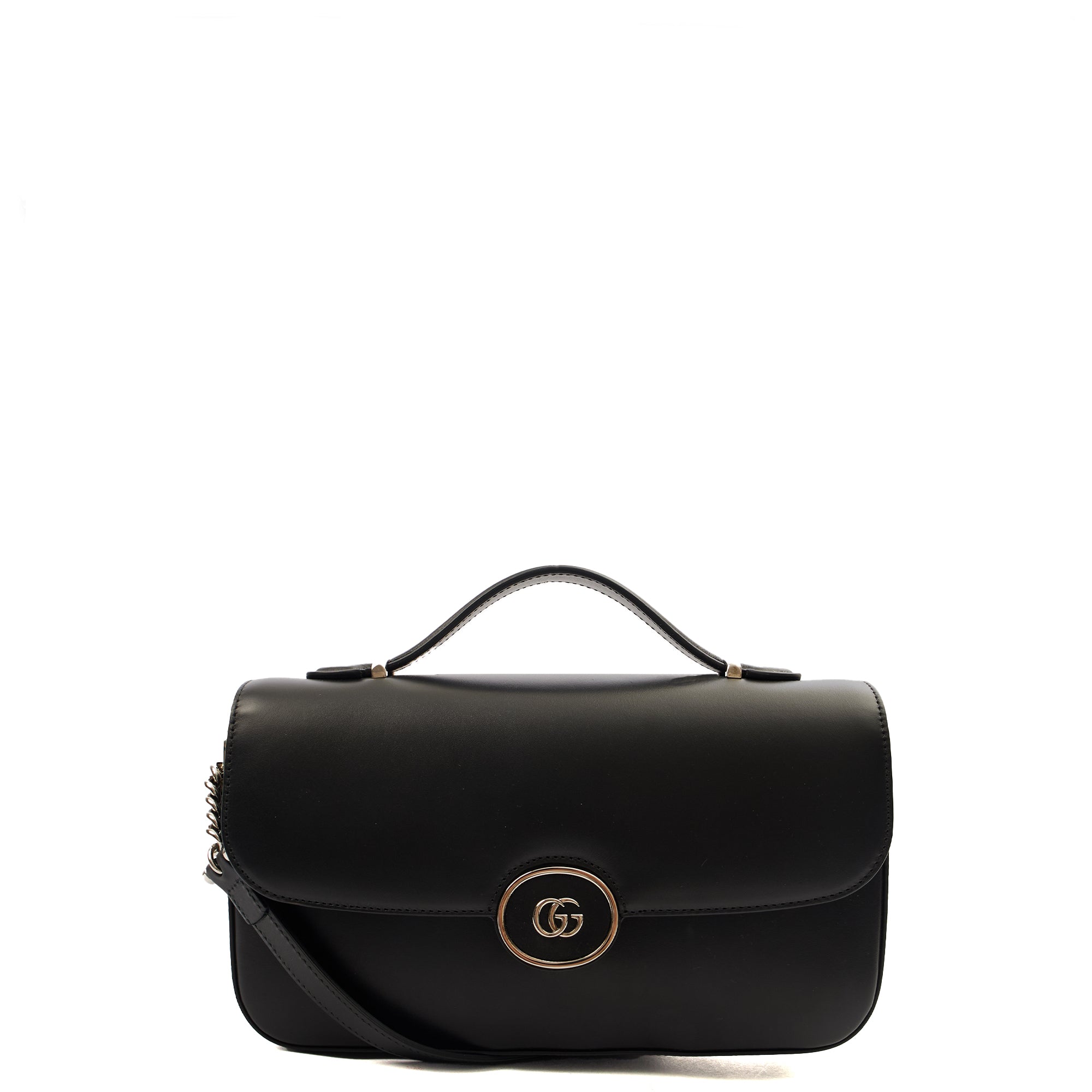 Gucci Shoulder Bag Petite GG Shoulder Bag - Mini in Black, Leather — Front View