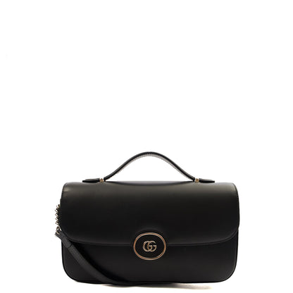 Gucci Shoulder Bag Petite GG Shoulder Bag - Mini in Black, Leather — Front View
