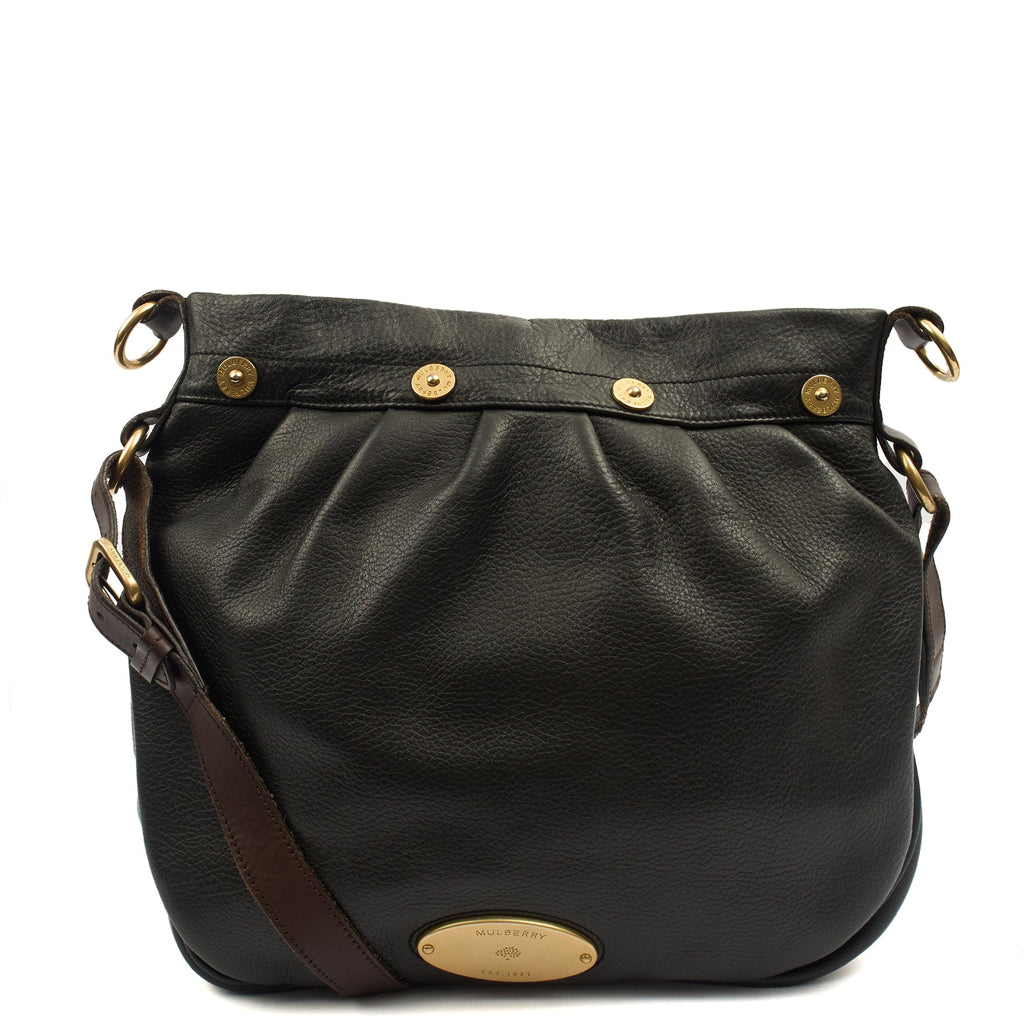 Mulberry Cross Body Mitzy Tote in Black, Leather — Front View