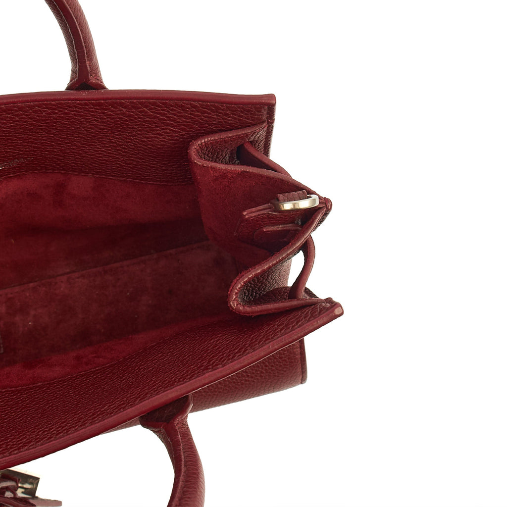 Saint Laurent Mini Bag Sac de Jour Nano in Red, Leather — Detail View