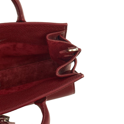 Saint Laurent Mini Bag Sac de Jour Nano in Red, Leather — Detail View
