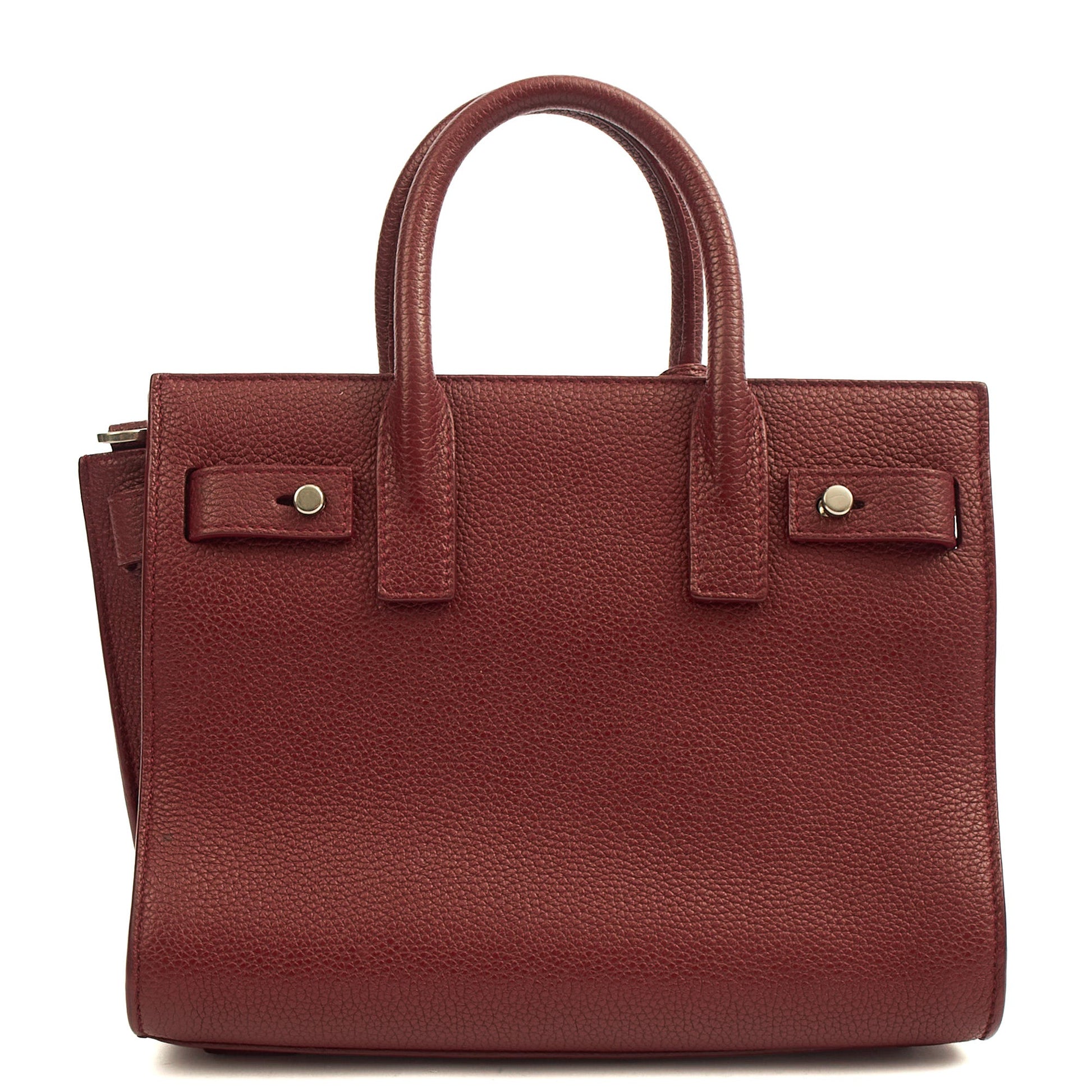 Saint Laurent Mini Bag Sac de Jour Nano in Red, Leather — Back View