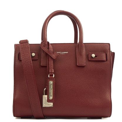 Saint Laurent Mini Bag Sac de Jour Nano in Red, Leather — Front View