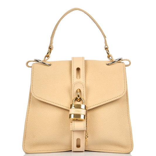 Chloe Tote Aby Tote - Medium in Neutral, Calfskin Leather — Front View