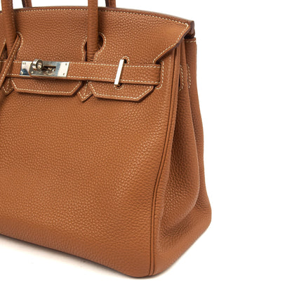Hermes Birkin 30 in Gold, Togo Leather — Alternate View 10