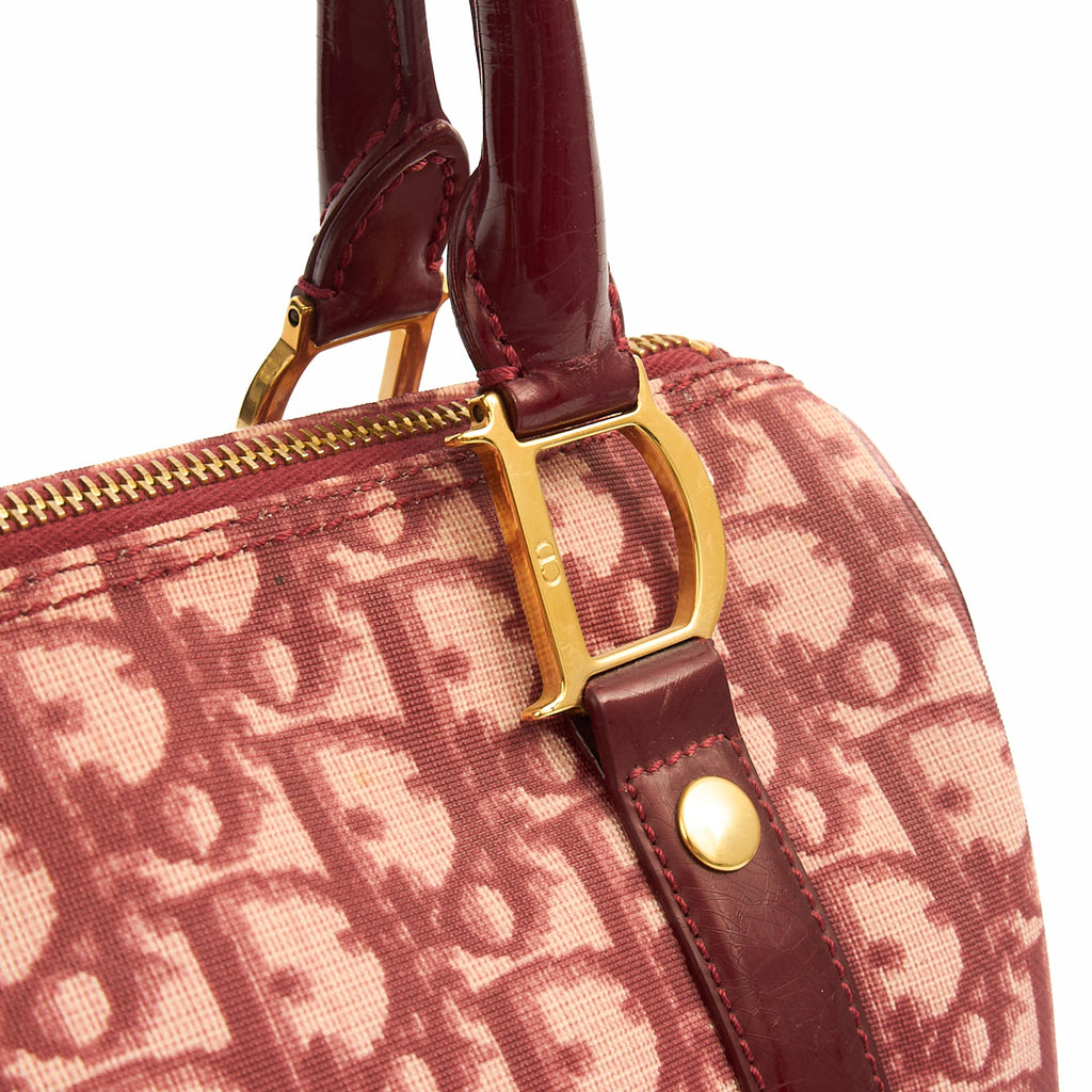 Christian Dior Tote Trotter Boston in Red, Leather — Lifestyle View