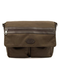 Mulberry Satchel Messenger in Green, Fabric — Front View