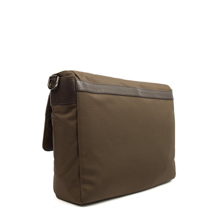 Mulberry Satchel Messenger in Green, Fabric — Back View