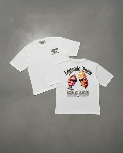 Legende Paris Creme De La Creme T-Shirt - White — XS — Detail View