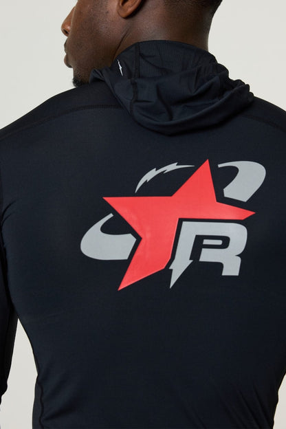 Reprimo RP Base-Layer Balaclava Hoodie 'Black Red' — XS — Lifestyle View
