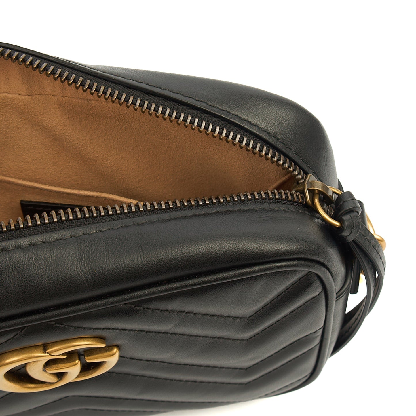 Gucci Cross Body Marmont Shoulder Bag - Mini in Black, Leather — Alternate View 7