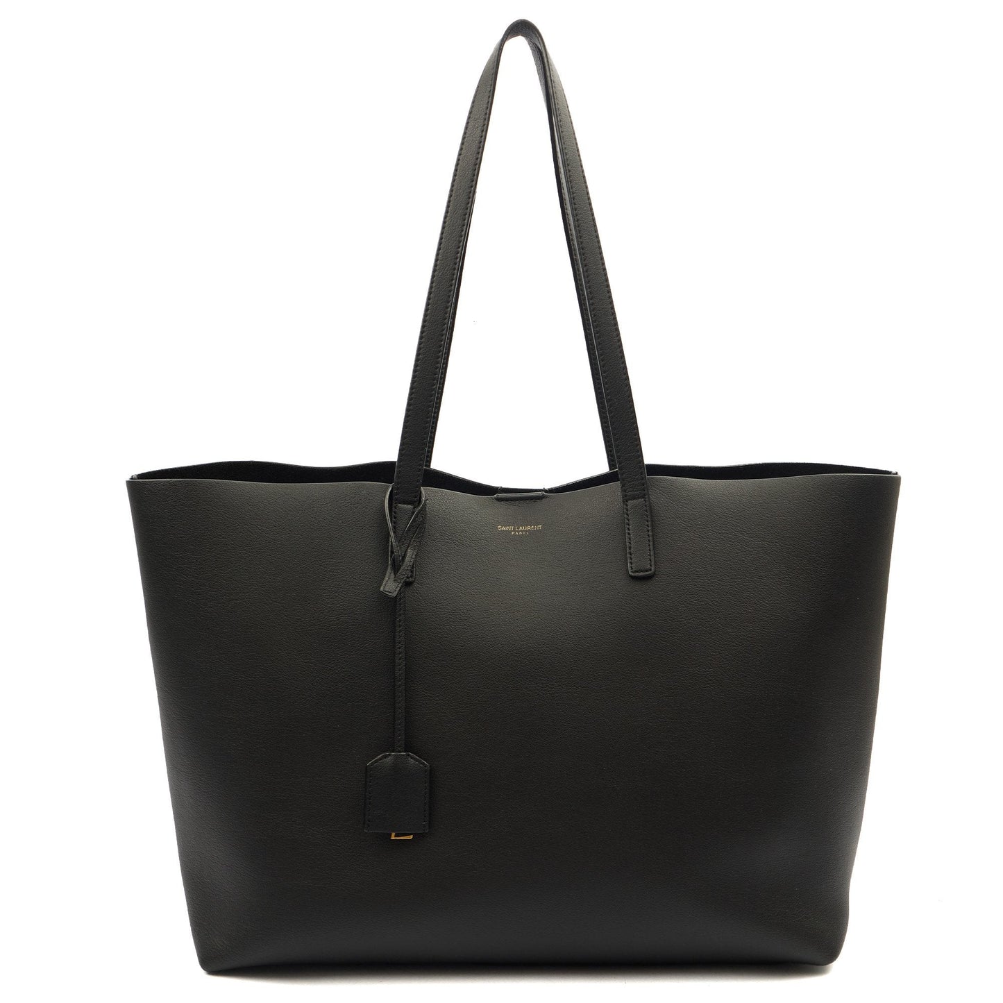 Saint Laurent Tote East West Tote in Black, Calfskin Leather — Front View