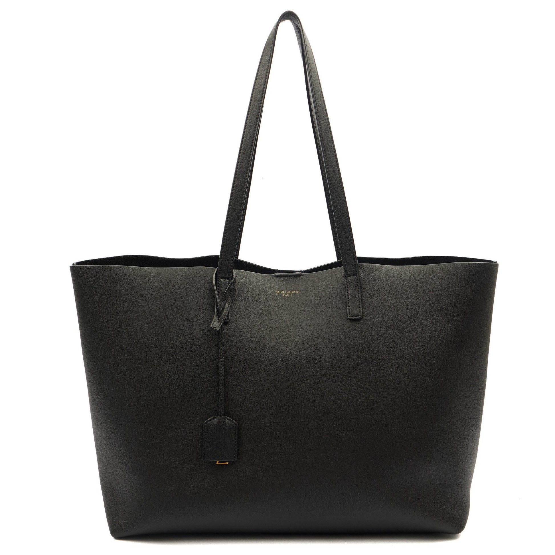 Saint Laurent Tote East West Tote in Black, Calfskin Leather — Front View