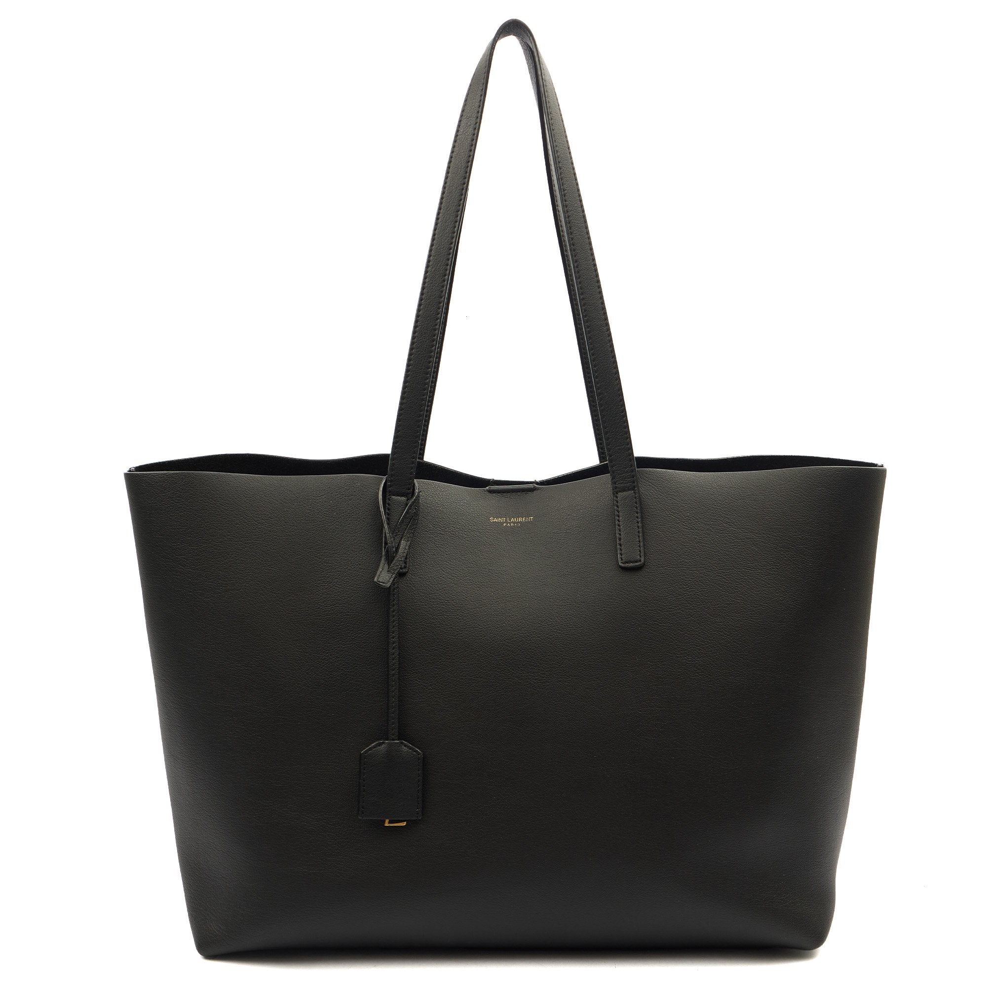 Saint Laurent Tote East West Tote in Black, Calfskin Leather — Front View