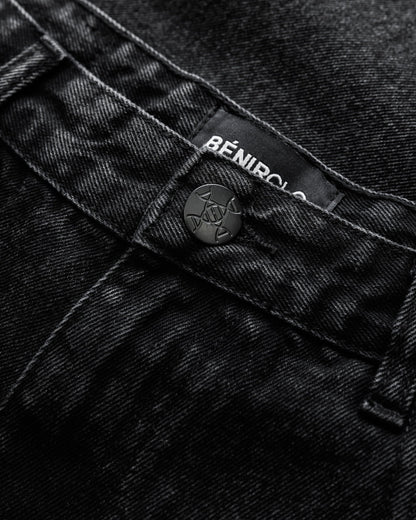 Benir Clothing Zip Flare Denim - Blackout — 28 — Alternate View 7