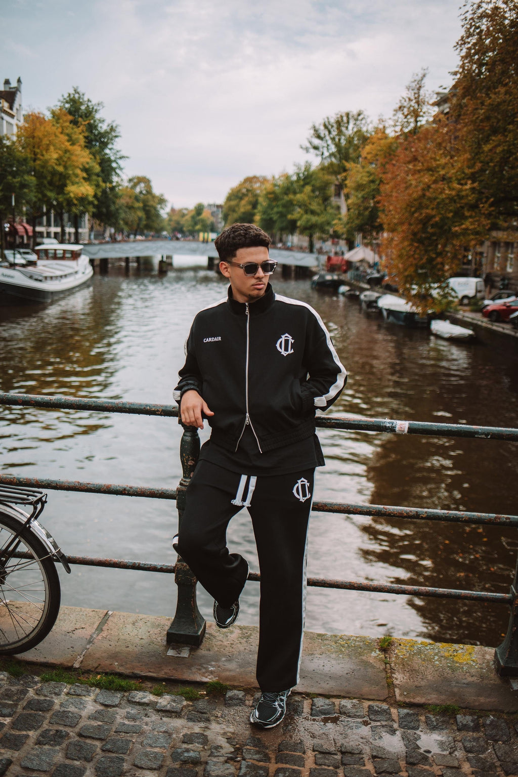 Cardair Club Emblem Track Pants - Black — XS — Top View
