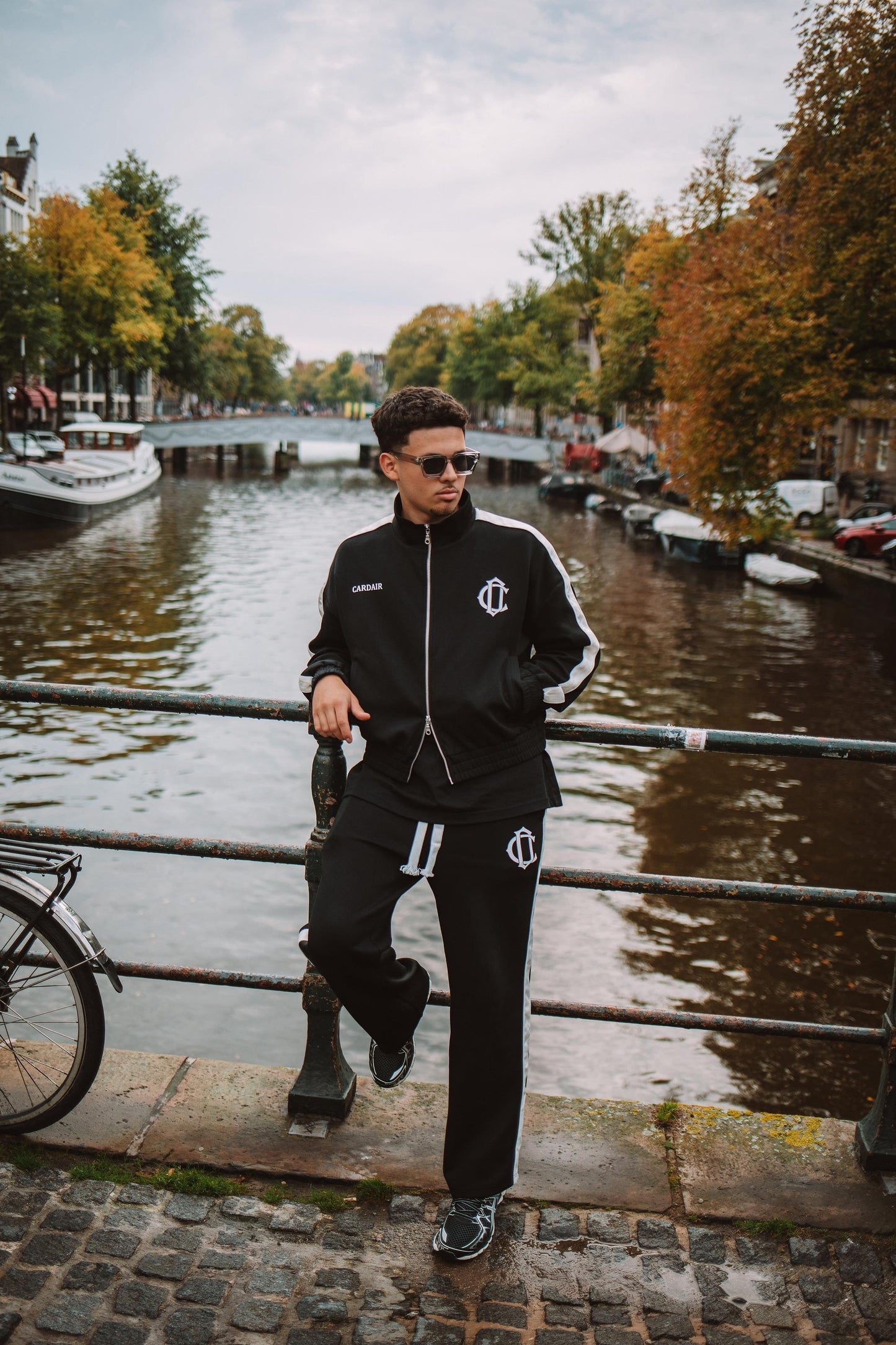 Cardair Club Emblem Track Top - Black — XS — Top View
