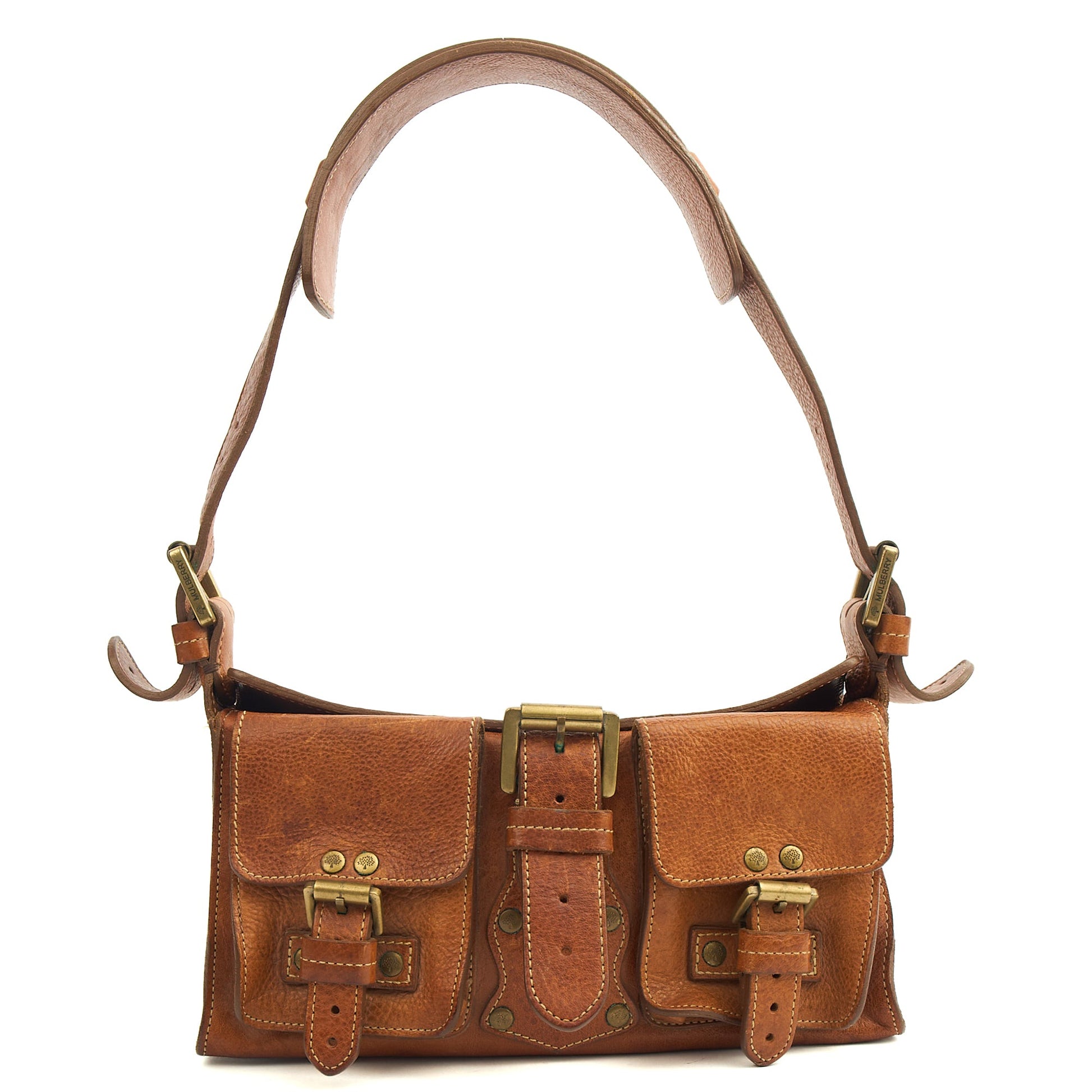 Mulberry Shoulder Bag Blenheim in Oak, Calfskin Leather — Front View