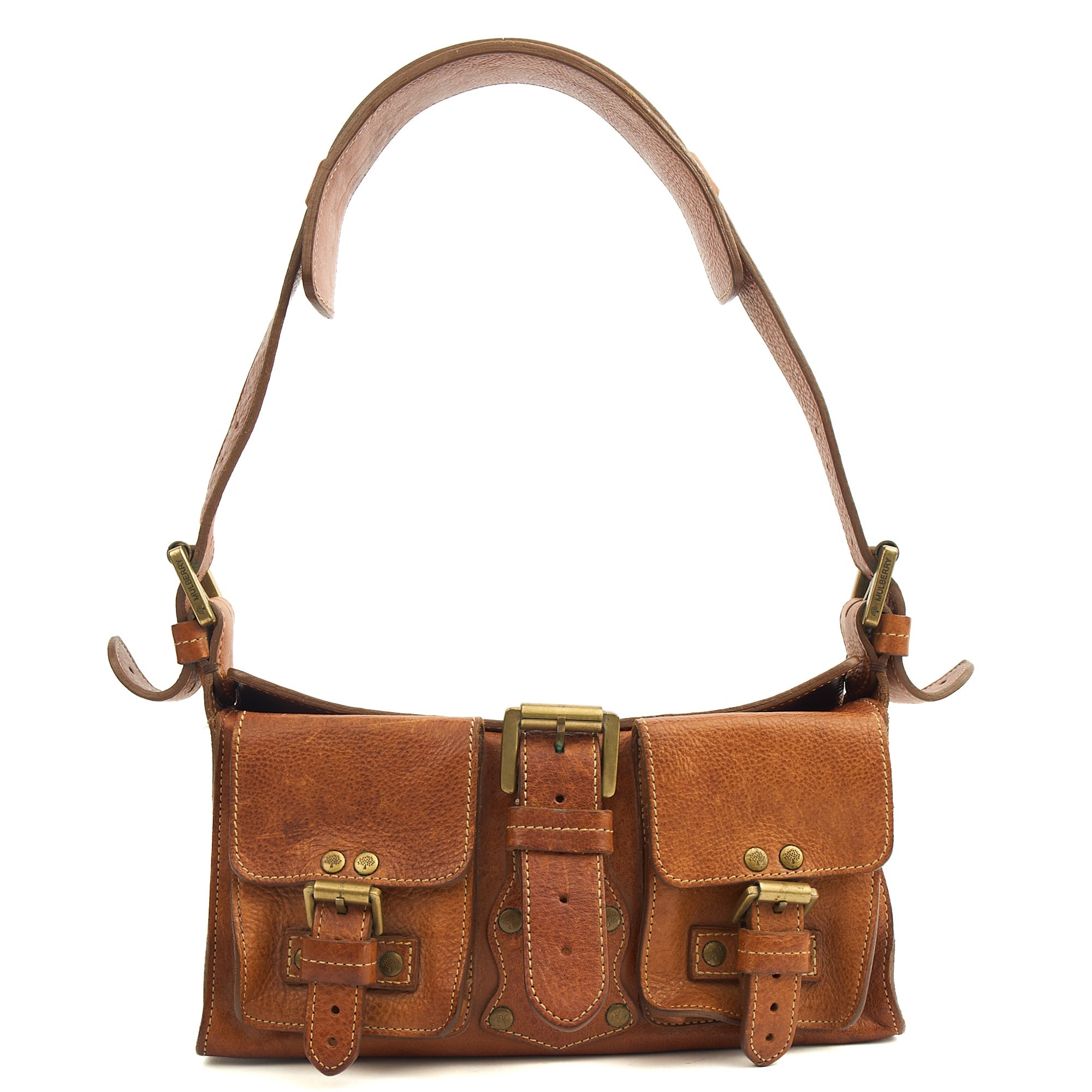 Mulberry Shoulder Bag Blenheim in Oak, Calfskin Leather — Front View