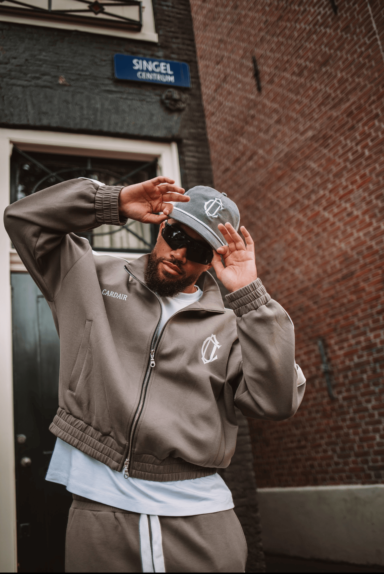 Cardair Club Emblem Track Top - Storm — XS — Side View