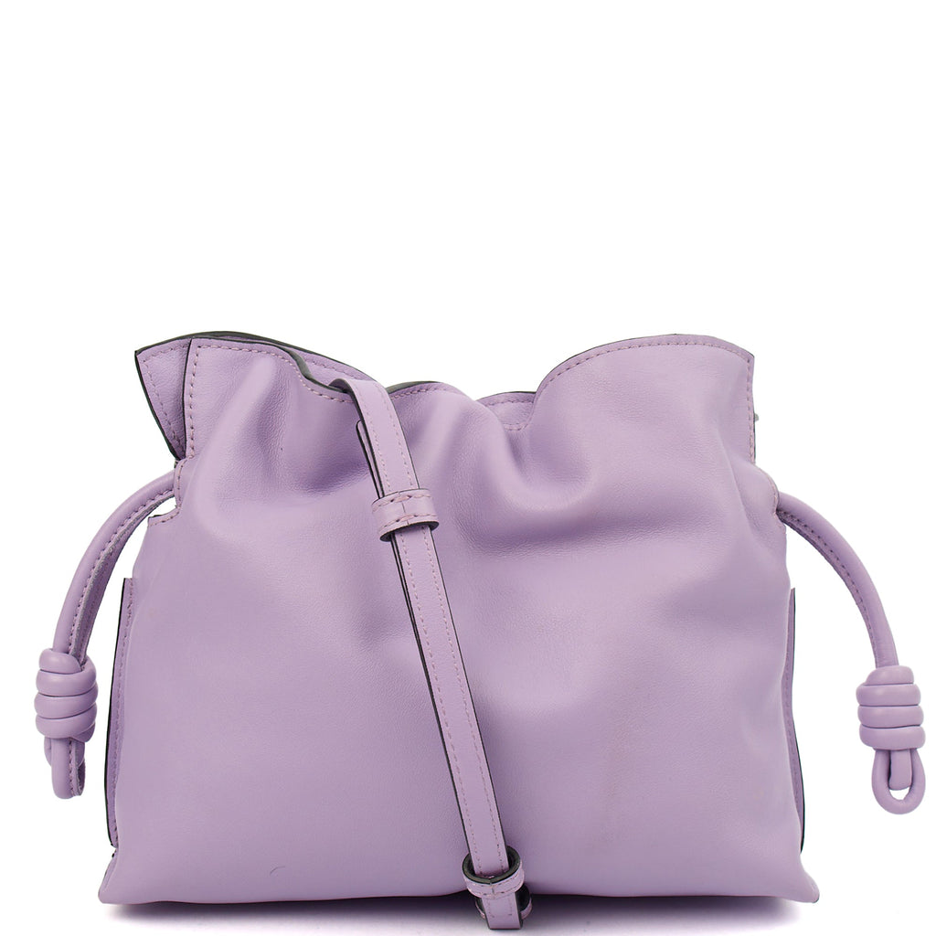 Loewe Cross Body Flamenco in Light Mauve, Leather — Front View
