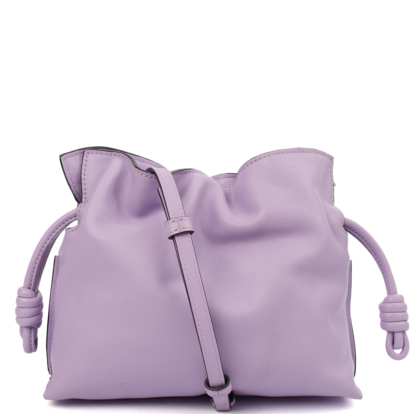 Loewe Cross Body Flamenco in Light Mauve, Leather — Front View
