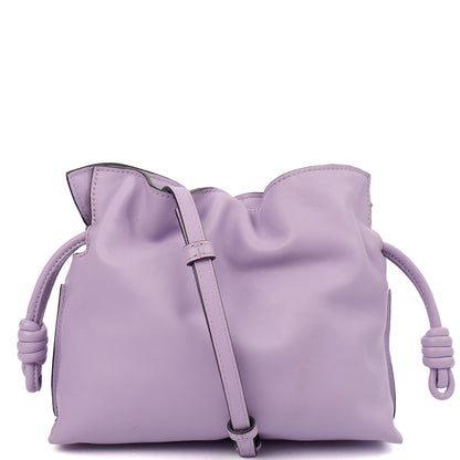 Loewe Cross Body Flamenco in Light Mauve, Leather — Front View