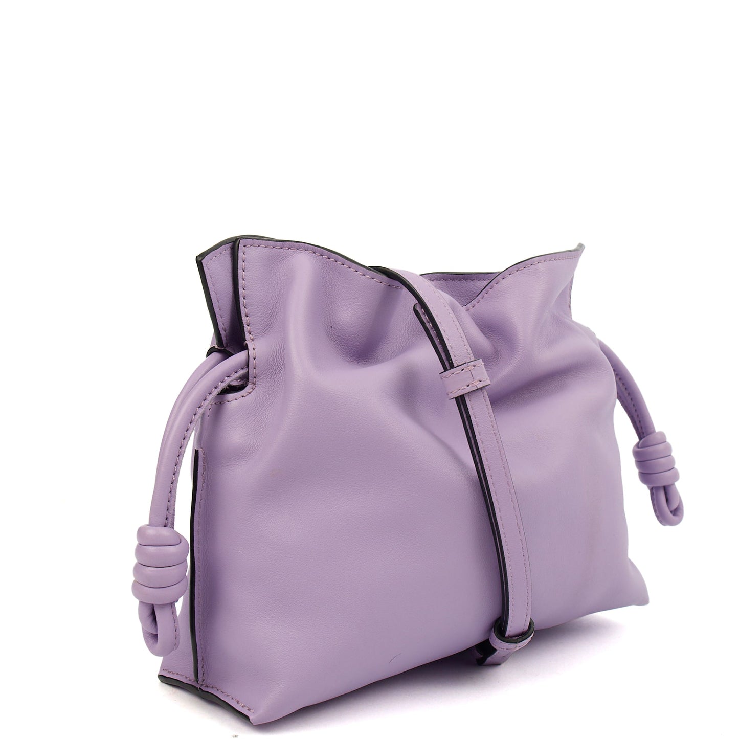 Loewe Cross Body Flamenco in Light Mauve, Leather — Back View