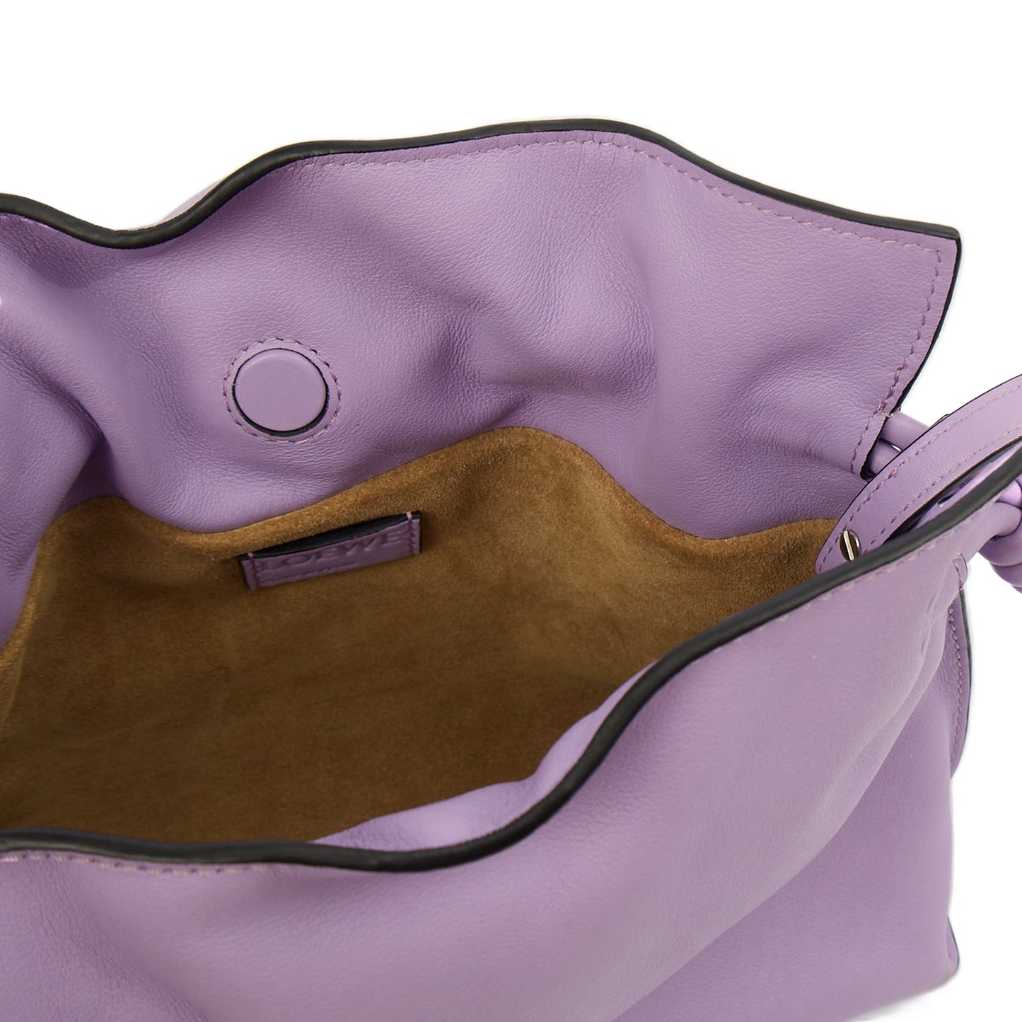 Loewe Cross Body Flamenco in Light Mauve, Leather — Lifestyle View