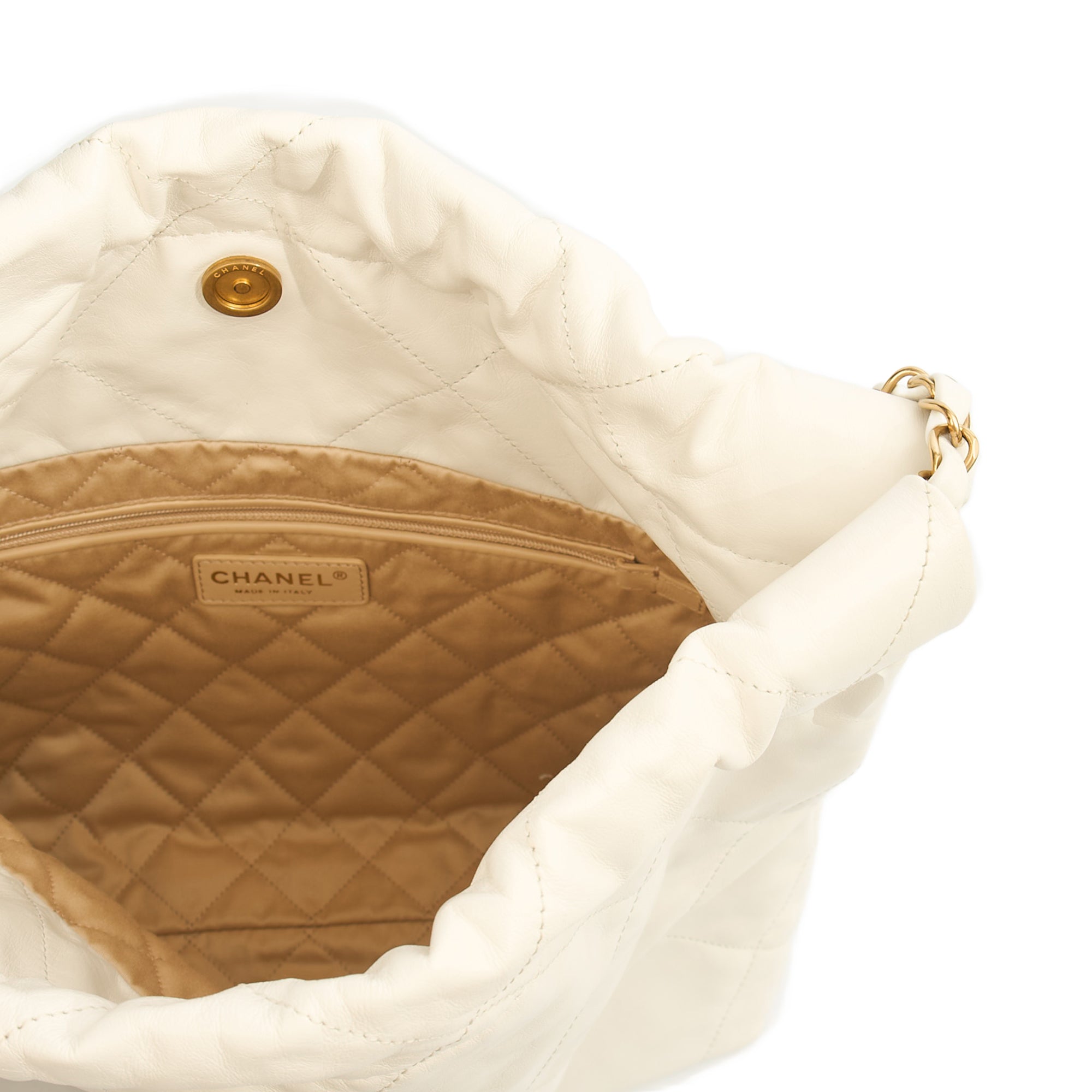 Chanel Shoulder Bag Chanel 22 in White, Calfskin Leather — Alternate View 8
