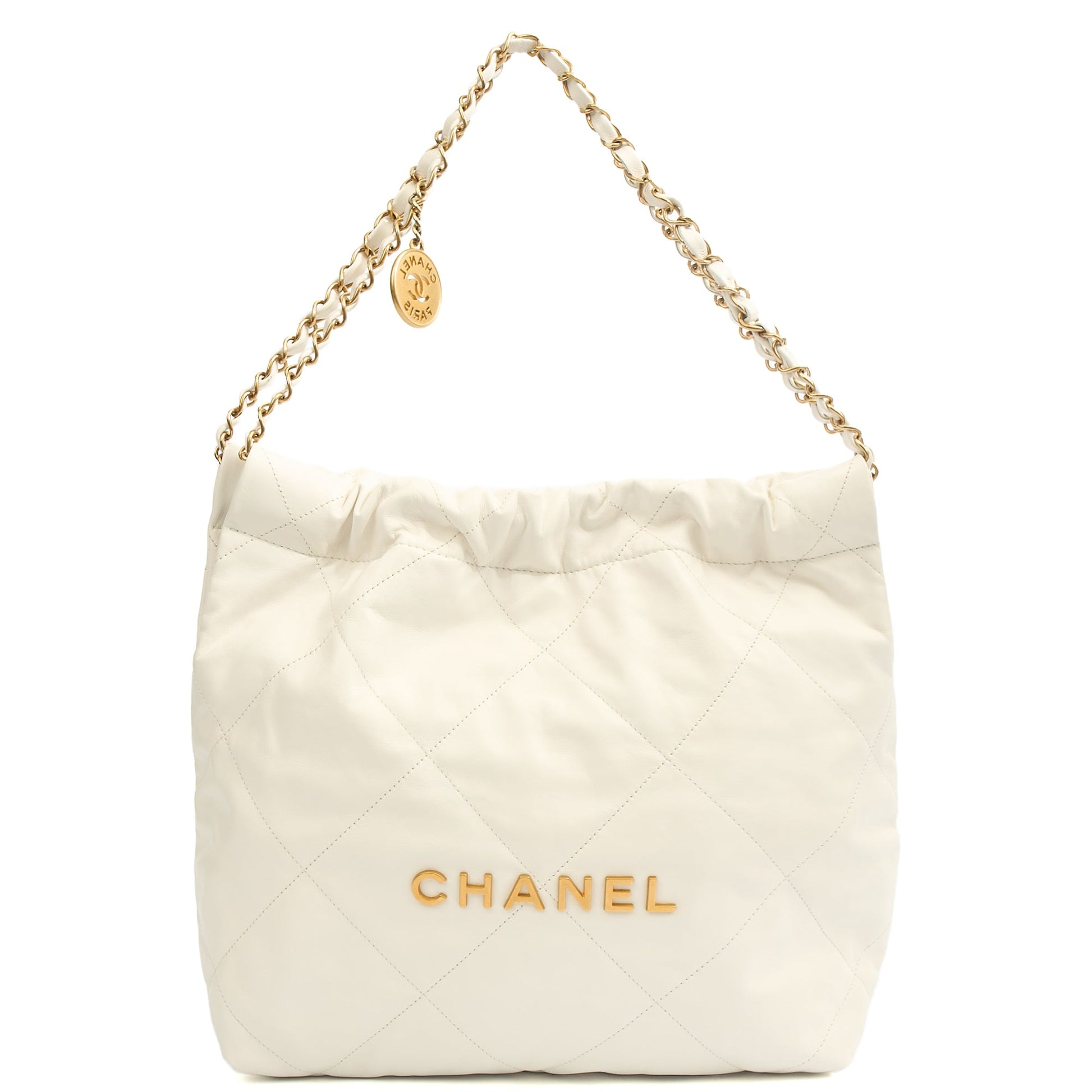 Chanel Shoulder Bag Chanel 22 in White, Calfskin Leather — Alternate View 9