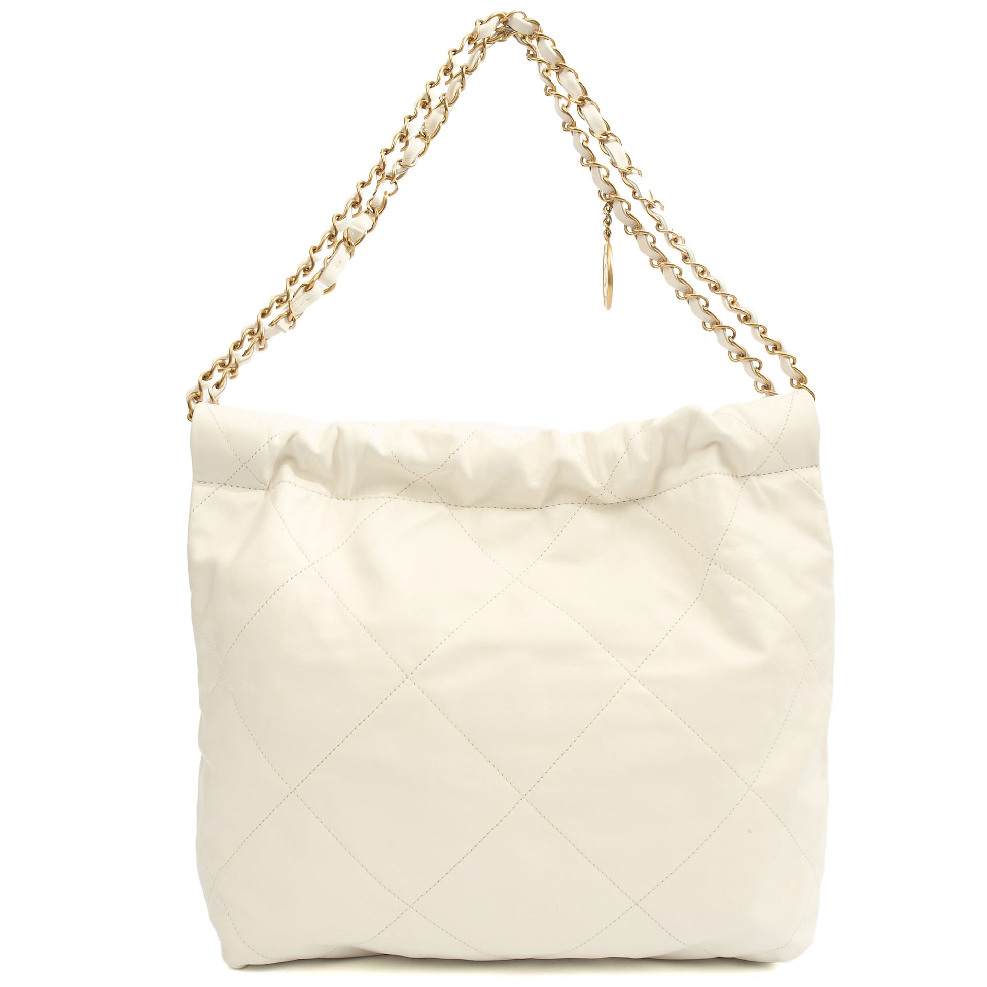 Chanel Shoulder Bag Chanel 22 in White, Calfskin Leather — Alternate View 11